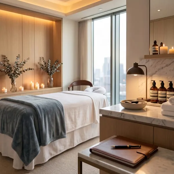 Photograph representing a spa treatment room